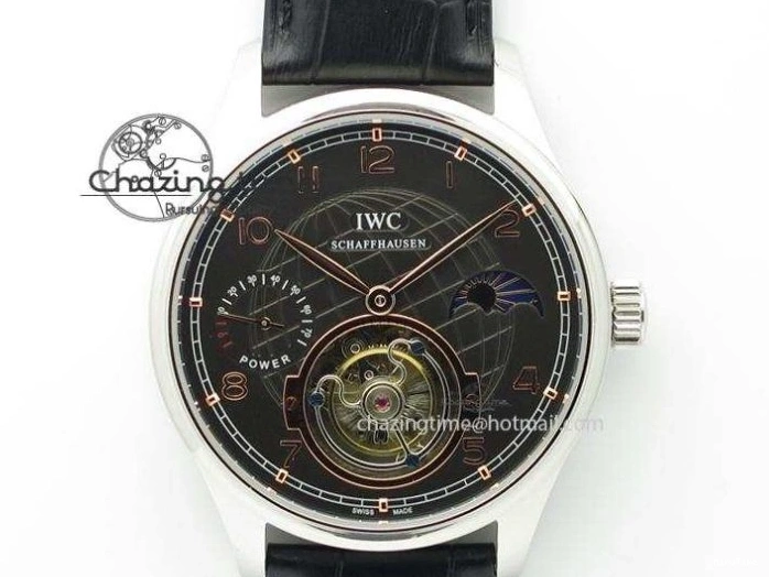 MIROTIME 0513 GoAnywhere Portuguese IW5444 RG White Dial RG Numbers On Brown Leather Strap A 7253